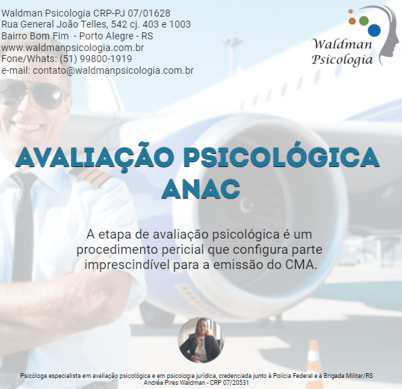 Avaliação Psicológica (psicotécnico) para CMA - ANAC